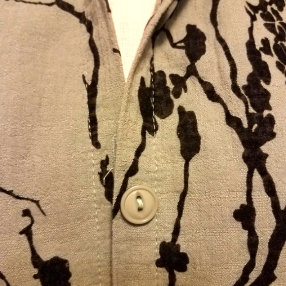 Sage Green & Black Branches Hooded Jacket Medium - Picture 7 of 9